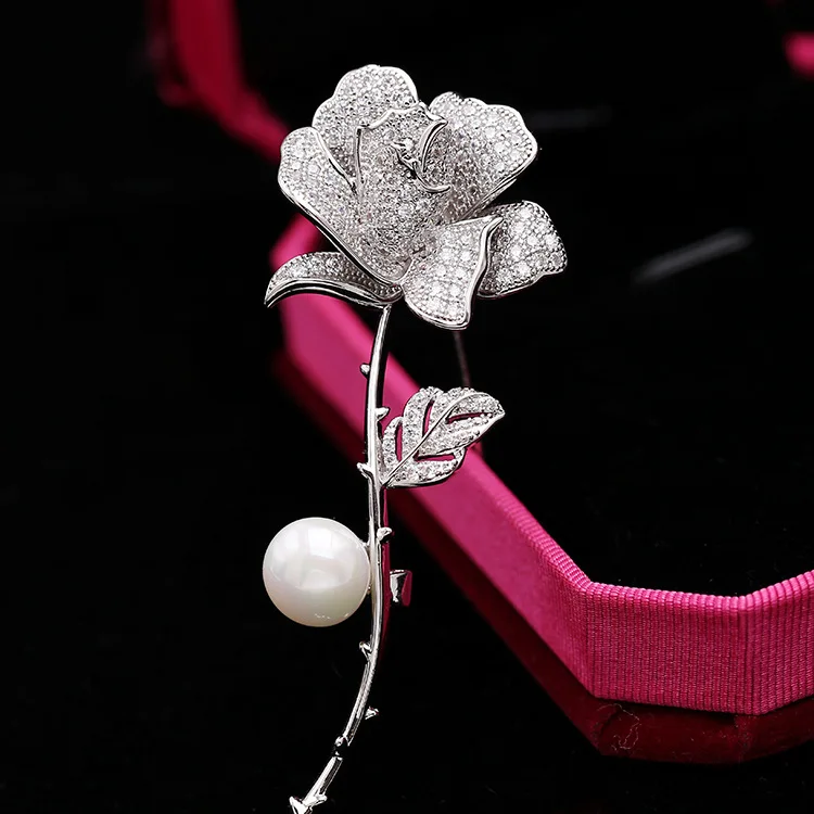 Elegant Korean Simulated Pearl Brooches Women White Zircon Rose Flower Brooch Wedding Safety Pins Gift Bridal Jewelry Accessory
Elegant Korean Simulated Pearl Brooches Women White Zircon Rose Flower Brooch Wedding Safety Pins Gift Bridal Jewelry Accessory