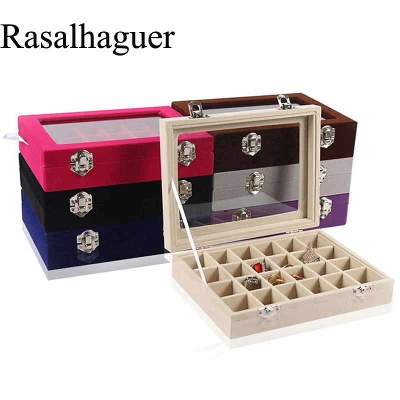 Hot Sale Velvet 24 Grids Velvet Jewelry Box Rings Earrings Necklaces Pendants Bracelets Makeup Jewellery Organizer Storage
Hot Sale Velvet 24 Grids Velvet Jewelry Box Rings Earrings Necklaces Pendants Bracelets Makeup Jewellery Organizer Storage