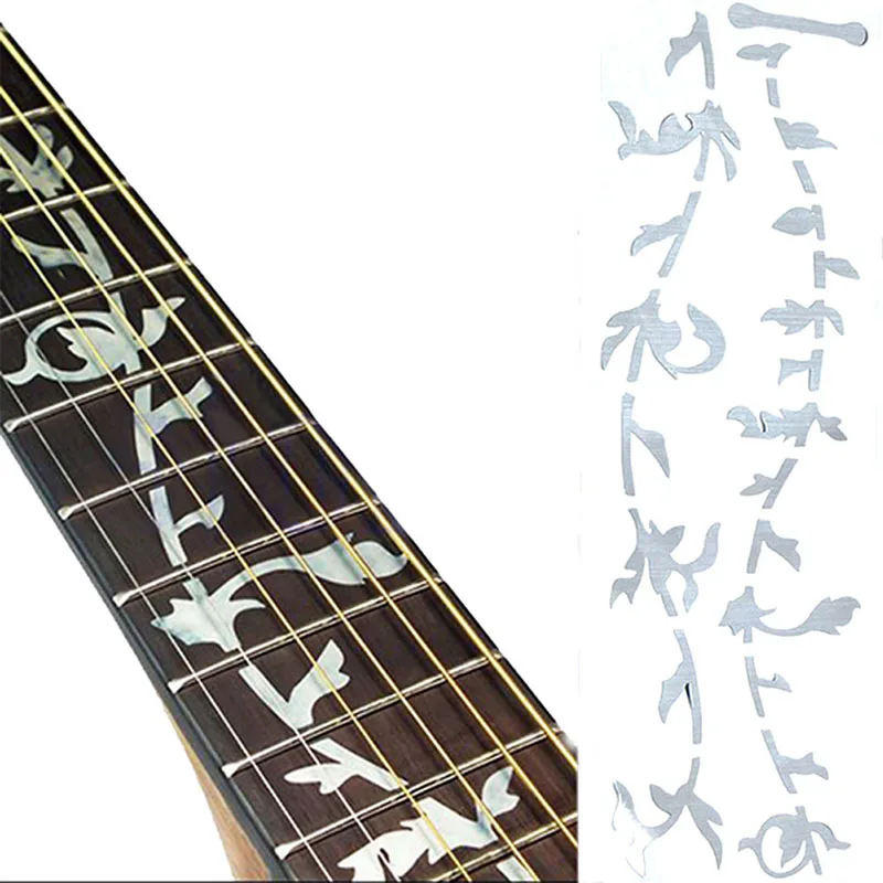 Guitar or Bass Tree Of Life Fretboard Silver Color Inlay Ultra Thin Sticker | Спорт и развлечения