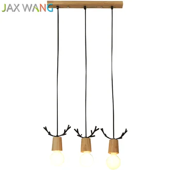 Creative Nordic Wooden pendant lights indoor Modern simple design antlers Lamps log living room dining room pendant lights
Creative Nordic Wooden pendant lights indoor Modern simple design antlers Lamps log living room dining room pendant lights