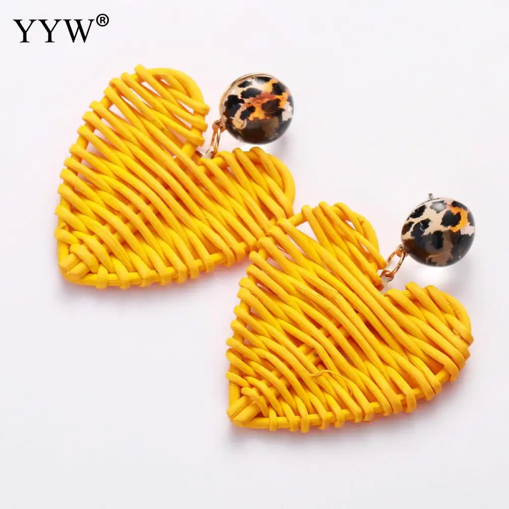YYW 2019 Summer Rattan Knit Drop Earrings for Women Heart Pendant ZA Dangle Earrings Wholesale Handmade Bohemian earing
YYW 2019 Summer Rattan Knit Drop Earrings for Women Heart Pendant ZA Dangle Earrings Wholesale Handmade Bohemian earing