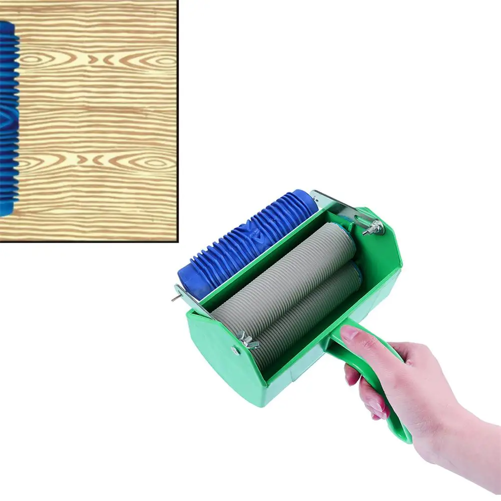 Rodillo de pintura de 5 pulgadas M/áquina de marco de pintura con mango Cepillo del rodillo Herramienta de bricolaje verde para el hogar decoraci/ón de la pared
