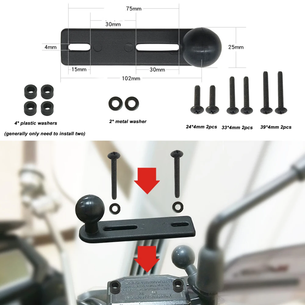 JINSERTA Handlebar Pump Mount with 1 inch Ball Compatible for Ram Mounts for Gopro Action Cameras Dslr, Sjcam, Smartphones
JINSERTA Handlebar Pump Mount with 1 inch Ball Compatible for Ram Mounts for Gopro Action Cameras Dslr, Sjcam, Smartphones
