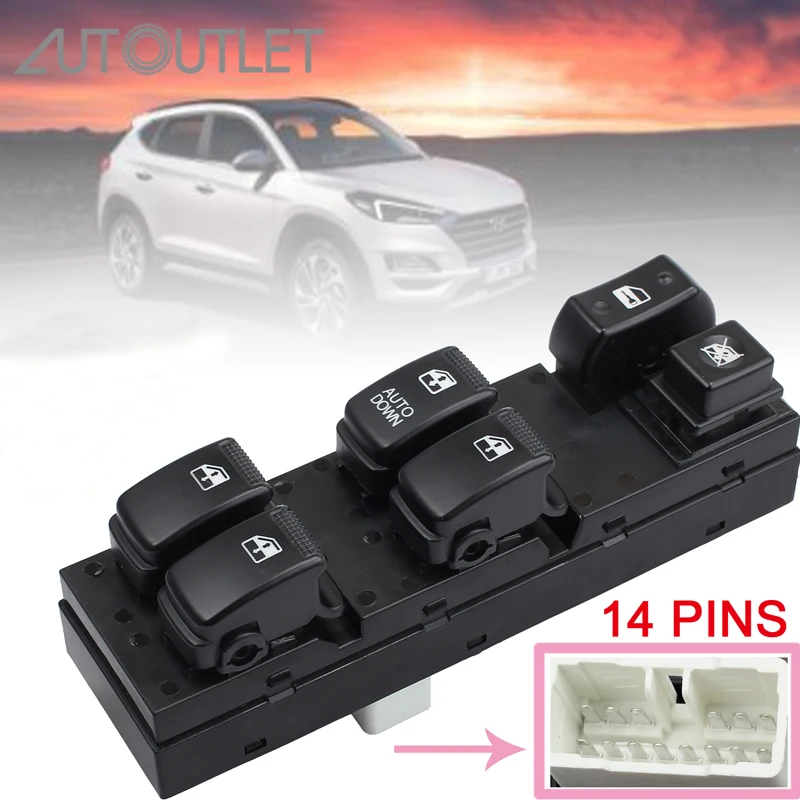 AUTOUTLET Electric Auto Power Window Master Control Switch 14 pins Car styling For Hyundai Tucson 05-10 93570-2E000 935702E000
AUTOUTLET Electric Auto Power Window Master Control Switch 14 pins Car styling For Hyundai Tucson 05-10 93570-2E000 935702E000