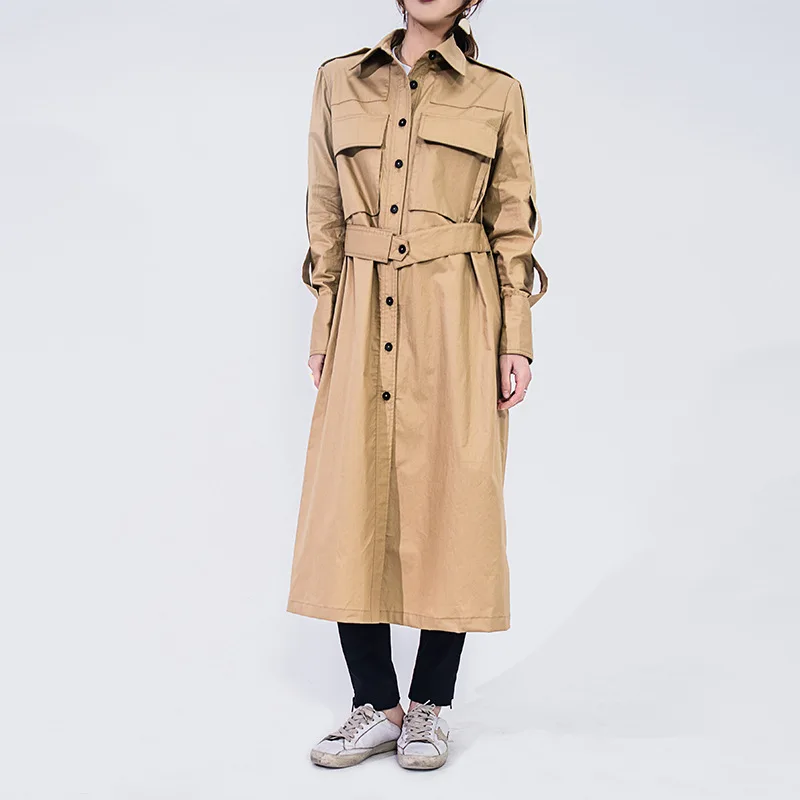 2019 Spring Pure Color Lapel Extended Shirt Type Windbreaker Women's Coat Zippers Turn-down Collar Women Coat Jackets
2019 Spring Pure Color Lapel Extended Shirt Type Windbreaker Women's Coat Zippers Turn-down Collar Women Coat Jackets