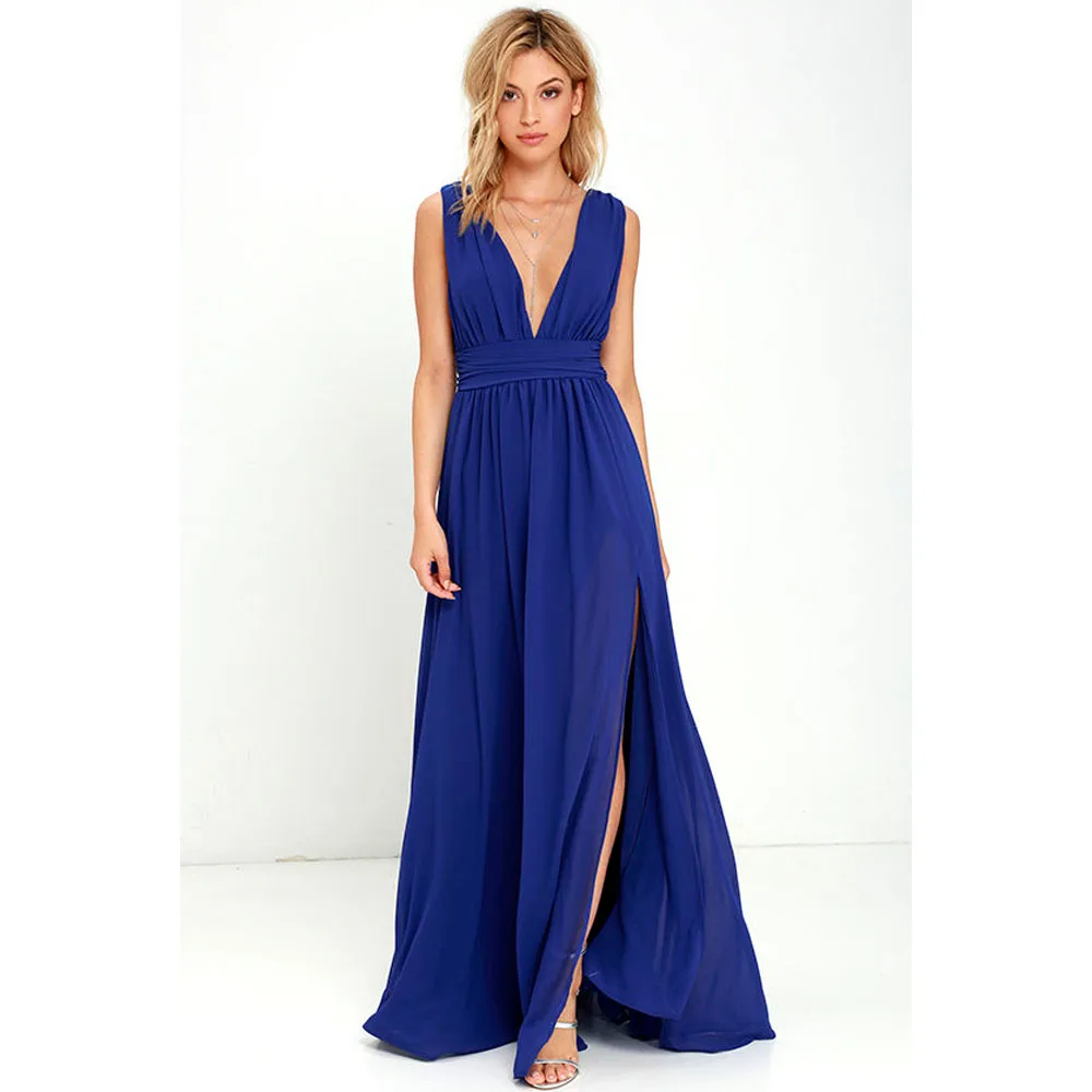 Women Long Maxi Dresses Bohemia V-neck Sleeveless Sexy Party Ethnic Fall Beach Female Split Stylish Style Dress Plus Size Women Long Maxi Dresses Bohemia V-neck Sleeveless Sexy Party Ethnic Fall Beach Female Split Stylish Style Dress Plus Size