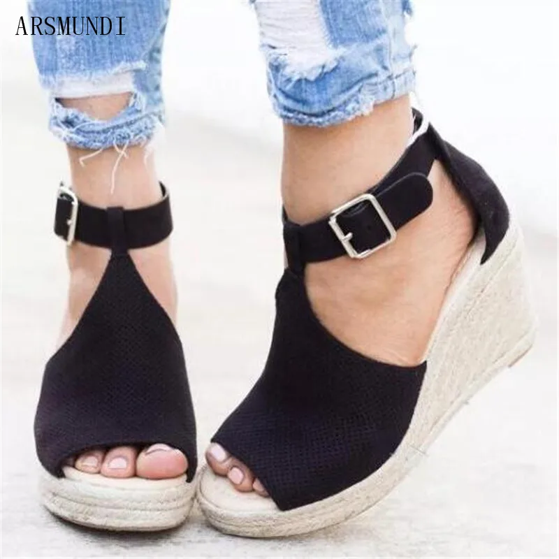 ARSMUNDI Wedges Shoes For Women Sandals Plus Size High Heels Summer Shoes 2019 Chaussures Femme Platform Sandals M625
ARSMUNDI Wedges Shoes For Women Sandals Plus Size High Heels Summer Shoes 2019 Chaussures Femme Platform Sandals M625