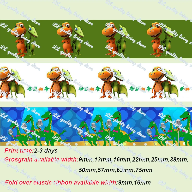 Dinosaur grosgrain ribbon printed cartoon ribbon handmade bows DIY headwear hair bows accessories kid clothes garmment 50 yards
Dinosaur grosgrain ribbon printed cartoon ribbon handmade bows DIY headwear hair bows accessories kid clothes garmment 50 yards