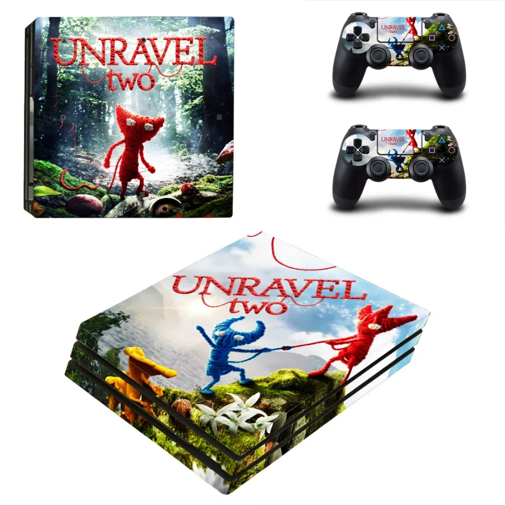 Игра Unravel TWO PS4 Pro кожи Стикеры наклейка для Игровые приставки 4 консоли и 2