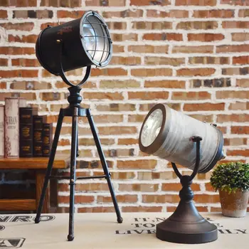 Europe Iron Desk Ornamet Loft Industrial Wind Decoration Lamp Retro Old Bar Cafe Decor Props Home Decoration Accessories