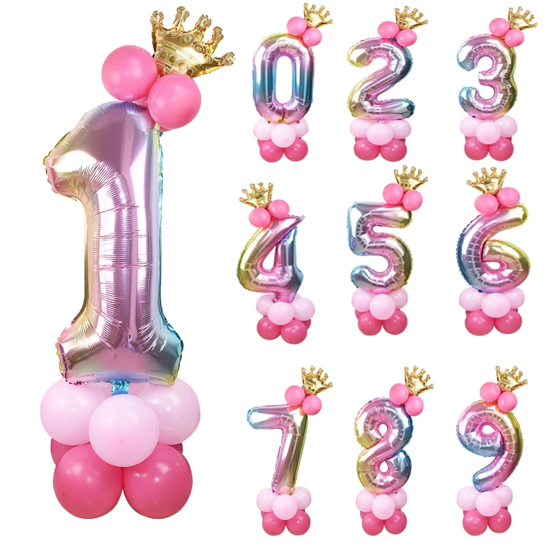13pcs/set Rainbow Number Foil Balloons Gold Crown Helium Balloons Wedding Ballons Decorations Birthday Party Balloons Supplies
13pcs/set Rainbow Number Foil Balloons Gold Crown Helium Balloons Wedding Ballons Decorations Birthday Party Balloons Supplies