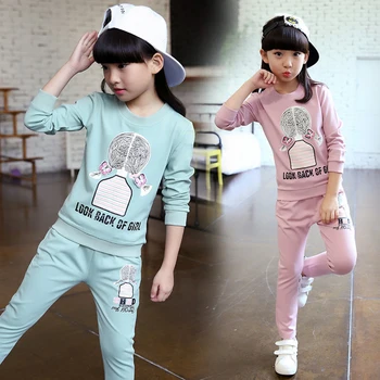 Girls Clothing Set Spring Teenage Girls Kids Sets T Shirt + Leggings Pants Clothing Sets Girls School Suit Sets Free Shipping
Girls Clothing Set Spring Teenage Girls Kids Sets T Shirt + Leggings Pants Clothing Sets Girls School Suit Sets Free Shipping