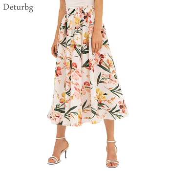 Women's Fashion Floral Print Long Skirt Ladies Boho Style Elastic High Waist Pleated Beach Skirts Saias 2019 Spring Summer SK317
Women's Fashion Floral Print Long Skirt Ladies Boho Style Elastic High Waist Pleated Beach Skirts Saias 2019 Spring Summer SK317