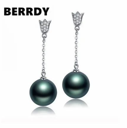 Fashion Graceful 925 Sterling Silver Tahitian Black Pearl Earrings, Nice Birthday Gift
Fashion Graceful 925 Sterling Silver Tahitian Black Pearl Earrings, Nice Birthday Gift