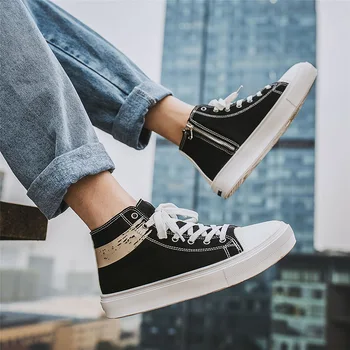 New 2019 High Quality Men Canvas Shoes Summer Solid High Top lace-up Non-slip Breathable Sneakers Male Casual Flat Shoes PA-14
New 2019 High Quality Men Canvas Shoes Summer Solid High Top lace-up Non-slip Breathable Sneakers Male Casual Flat Shoes PA-14