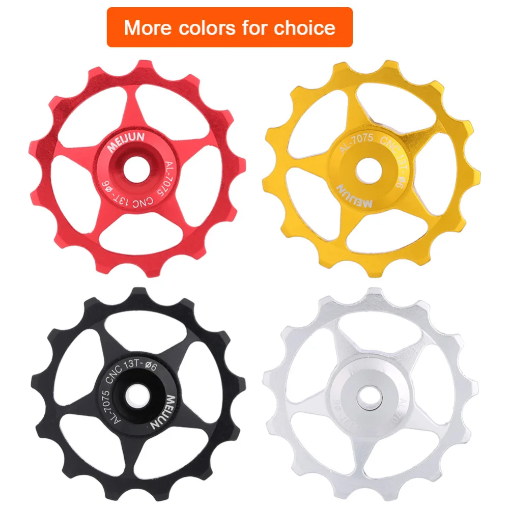11T/13T Aluminium Alloy Bering Rear Derailleur Pulley Road Bike Rear Derailleur Pulley Roller Idler Bearing Jockey Wheel Bicycle 
11T/13T Aluminium Alloy Bering Rear Derailleur Pulley Road Bike Rear Derailleur Pulley Roller Idler Bearing Jockey Wheel Bicycle