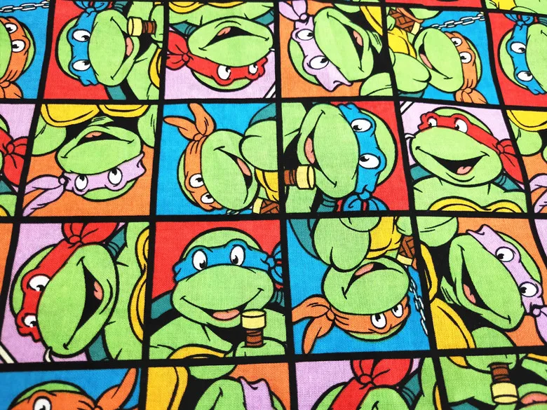 110*50cm Teenage Mutant Ninja Turtles Sewing Fabric DIY Handmade Material Hometextile Patchwork For boy Bag
110*50cm Teenage Mutant Ninja Turtles Sewing Fabric DIY Handmade Material Hometextile Patchwork For boy Bag