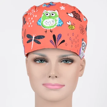 Cute Owl Surgical Cap Women Medical Scrub Caps Hospital Work Hats 100% Cotton Tieback Sweater Band Adjustable Nurse Hat
Cute Owl Surgical Cap Women Medical Scrub Caps Hospital Work Hats 100% Cotton Tieback Sweater Band Adjustable Nurse Hat