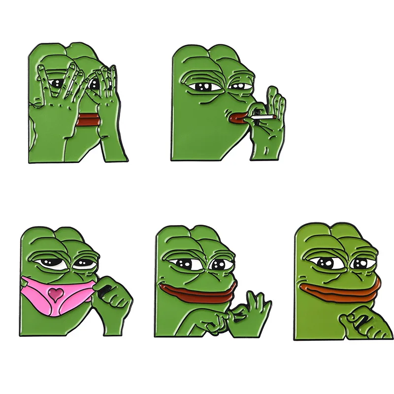 WEISHUOLI Cartoon Enamel Cute Funny Pepe The Frog Pepe frog eccentric expression micro chapter Brooch For Women
WEISHUOLI Cartoon Enamel Cute Funny Pepe The Frog Pepe frog eccentric expression micro chapter Brooch For Women