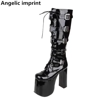Angelic imprint mori girl Women motorcycle punk boots lady high heels lolita shoes woman princess dress party pumps 15cm 33-47
Angelic imprint mori girl Women motorcycle punk boots lady high heels lolita shoes woman princess dress party pumps 15cm 33-47