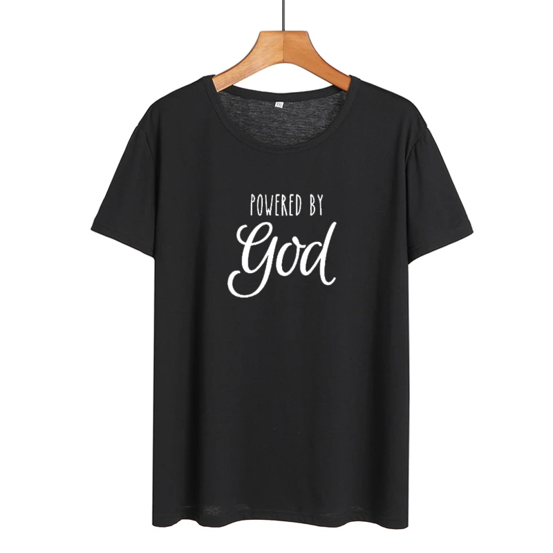 Powered By God - Christian Life Faith God Jesus Harajuku Tshirt Women's Love God Blessed Slogan Black White T Shirt Size S-XXL
Powered By God - Christian Life Faith God Jesus Harajuku Tshirt Women's Love God Blessed Slogan Black White T Shirt Size S-XXL