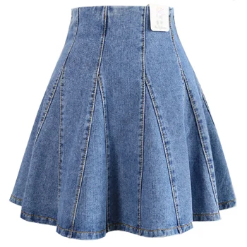 2020 Summer fashion High Waist Denim Skirt Women A-line Mini Pleated jeans Skirts
2020 Summer fashion High Waist Denim Skirt Women A-line Mini Pleated jeans Skirts