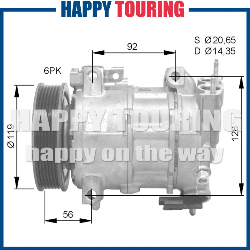 5SEL12 6SEL16C A/C Compressor For PEUGEOT 308 508 CC RCZ SW 9659875480 9676443980 9676862380 9689079880 93030202 648739 6453WF
5SEL12 6SEL16C A/C Compressor For PEUGEOT 308 508 CC RCZ SW 9659875480 9676443980 9676862380 9689079880 93030202 648739 6453WF