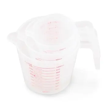 250ml 500ml 1000ml 3PCS Graduated Measuring Cups Transparent cup scale Plastic Measuring Tools for baking kitchen tools
250ml 500ml 1000ml 3PCS Graduated Measuring Cups Transparent cup scale Plastic Measuring Tools for baking kitchen tools