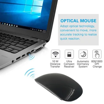 Portable 2.4G Bluetooth Mouse Slim Ultra-silent Optical Wireless Mouse for Computer NK-Shopping
Portable 2.4G Bluetooth Mouse Slim Ultra-silent Optical Wireless Mouse for Computer NK-Shopping