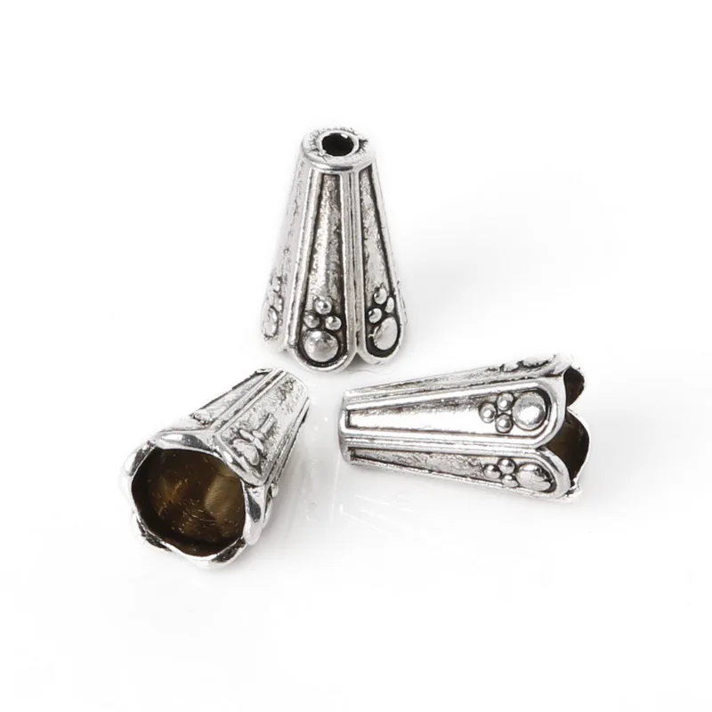 New Coming 13*8mm 10pcs/lot Antique Silver Plated Zinc Alloy Cone Bead End Caps Metal Charms DIY Fashion Jewelry Findings
New Coming 13*8mm 10pcs/lot Antique Silver Plated Zinc Alloy Cone Bead End Caps Metal Charms DIY Fashion Jewelry Findings