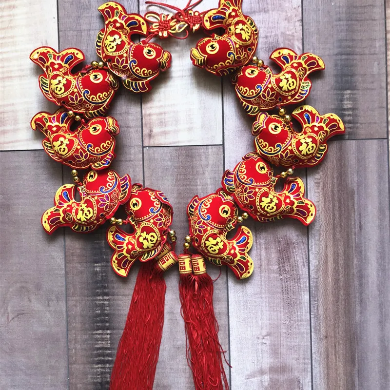 2PCS/lot Traditional Chinese Knot Five Small Lucky Fishes String Decor Party Room Door Festival Hanging Drop Decoration Knots
2PCS/lot Traditional Chinese Knot Five Small Lucky Fishes String Decor Party Room Door Festival Hanging Drop Decoration Knots