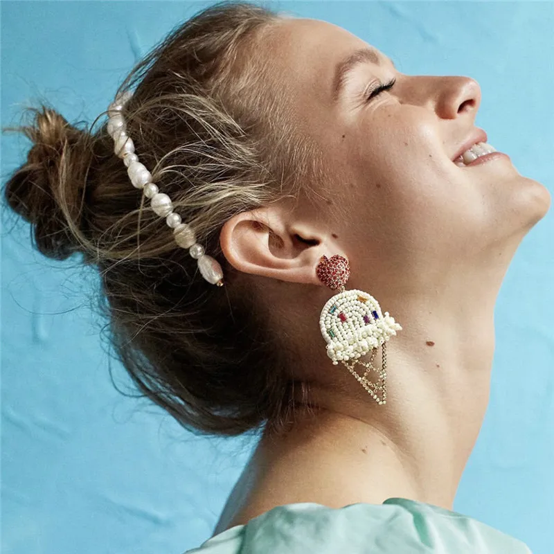 FASHIONSNOOPS New Arrival Ice Cream Shape Beads Earrings for Party Girls Handmade Statement Drop Dangle Earrings Fashion Jewelry
FASHIONSNOOPS New Arrival Ice Cream Shape Beads Earrings for Party Girls Handmade Statement Drop Dangle Earrings Fashion Jewelry