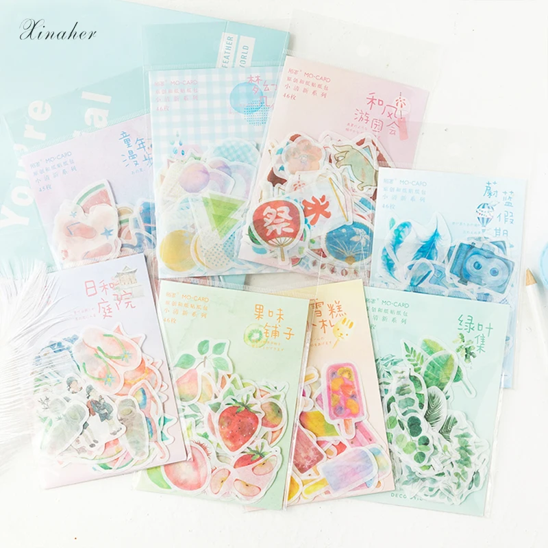 45 Pcs/Bag Travel leaves fruit summer series decoration paper sticker package DIY diary decoration sticker album scrapbooking
45 Pcs/Bag Travel leaves fruit summer series decoration paper sticker package DIY diary decoration sticker album scrapbooking