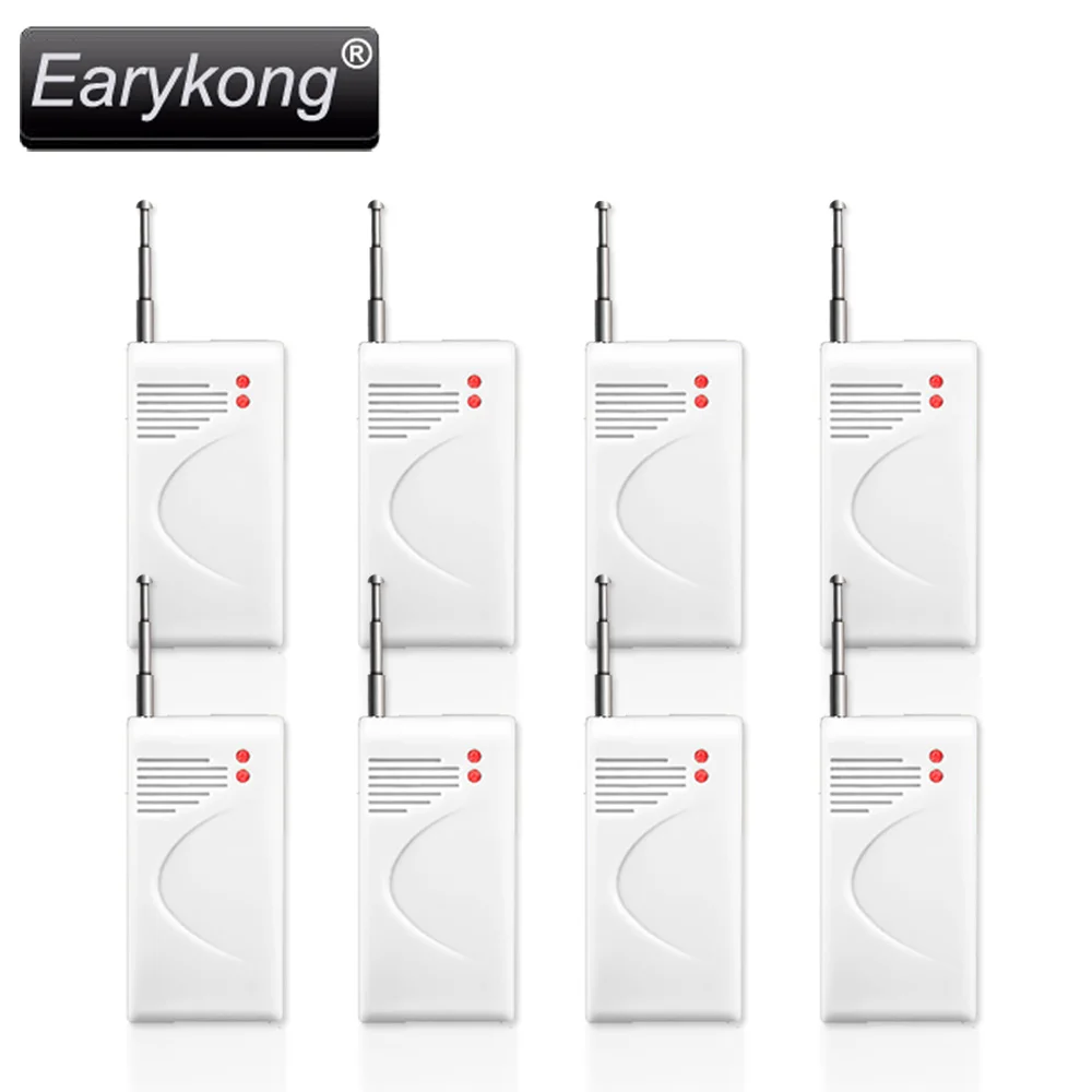 Image Free shipping white GSM Alarm System new 8pcs 433 Mhz Wireless door magnetic vibration sensor Home Burglar Security Alarm System