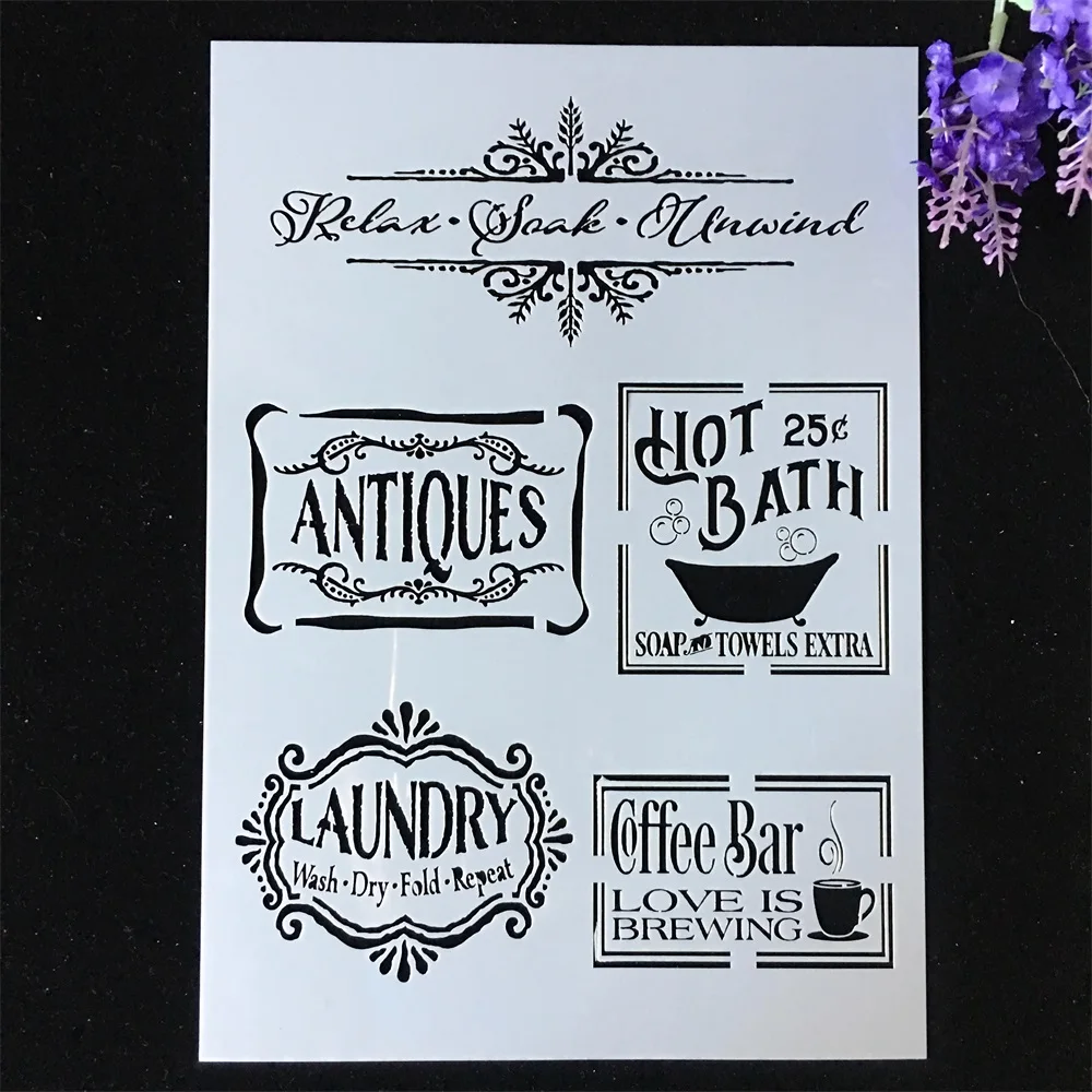 1Pcs A4 29*21cm Bath Laundry Label Tag DIY Layering Stencils Painting Scrapbook Coloring Embossing Album Decorative Template
1Pcs A4 29*21cm Bath Laundry Label Tag DIY Layering Stencils Painting Scrapbook Coloring Embossing Album Decorative Template