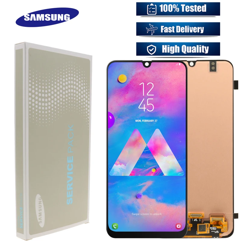 Оригинальный 6 4 ''SUPER AMOLED ЖК дисплей для SAMSUNG Galaxy M30 2019 M305F SM сенсорный экран