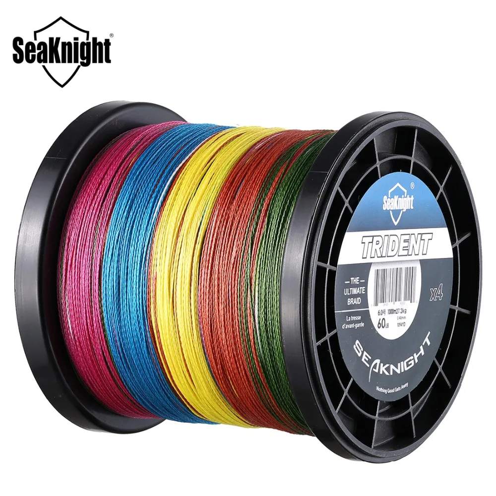 SeaKnight TRIDENT 1000M 4 Strands Multicolor Braided PE Fishing Line 6-100LB 0.08-0.60mm Super Strong Multifilament Fishing Line
SeaKnight TRIDENT 1000M 4 Strands Multicolor Braided PE Fishing Line 6-100LB 0.08-0.60mm Super Strong Multifilament Fishing Line