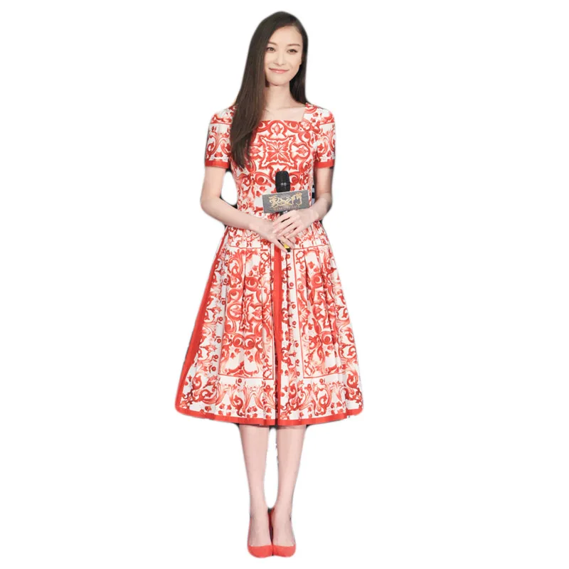XF Italy T Stage Designer High Quality 2020 Summer Orange Flower Print Casual Party Retro Square Collar Slim Fit Pleated Dress
XF Italy T Stage Designer High Quality 2020 Summer Orange Flower Print Casual Party Retro Square Collar Slim Fit Pleated Dress