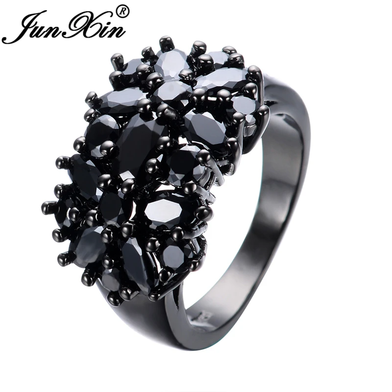 JUNXIN Elegant Black Gold Filled CZ Ring Unique Design Vintage Party Wedding Zircon Rings For Women Gifts Fashion Jewelry
JUNXIN Elegant Black Gold Filled CZ Ring Unique Design Vintage Party Wedding Zircon Rings For Women Gifts Fashion Jewelry