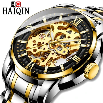HAIQIN NEW Men's Watches Rhinestone Automatic Mechanical Watch Men Waterproof Gold Watch Relogio Masculino Relojes Hombre Clock
HAIQIN NEW Men's Watches Rhinestone Automatic Mechanical Watch Men Waterproof Gold Watch Relogio Masculino Relojes Hombre Clock