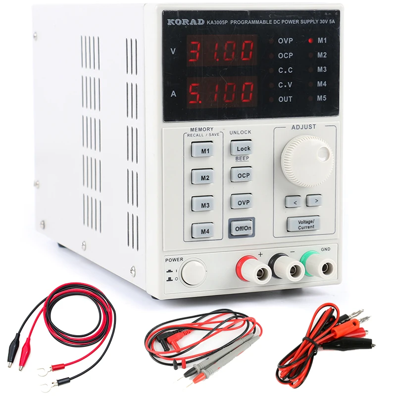 KA3005P Precision Laboratory Adjustable Digital Programmable DC Power Supply 30V 5A USB RS232 Interface Connect Computer EU Plug
KA3005P Precision Laboratory Adjustable Digital Programmable DC Power Supply 30V 5A USB RS232 Interface Connect Computer EU Plug