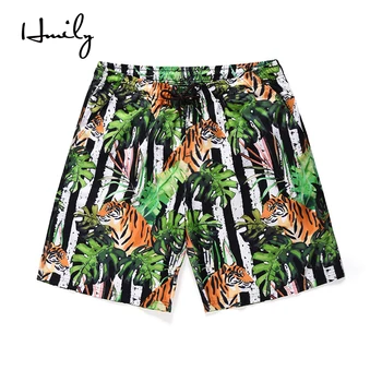 

HMILY Quick Dry Board Shorts Tiger Rainforest Summer Mens Surfing Beach Shorts Trunks Swim Wear Boardshorts Siwmwear