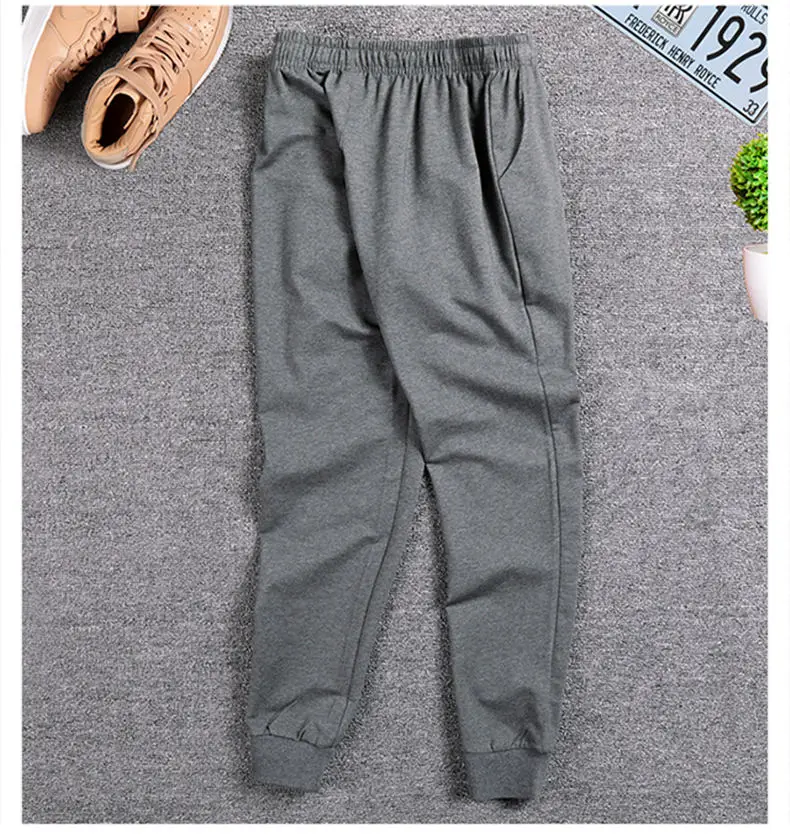 Men's Sweatpants Spring Harem Pants Male Plus Size Cotton Sports Trousers Jogger Bodybuilding Pencil Pants Fitness GYMS 2019 11