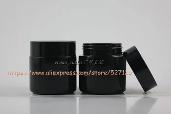 50g black(Natural) glass jar with black aluminum lid,for eye cream/mask cream/facial cream/mini/sample container
50g black(Natural) glass jar with black aluminum lid,for eye cream/mask cream/facial cream/mini/sample container