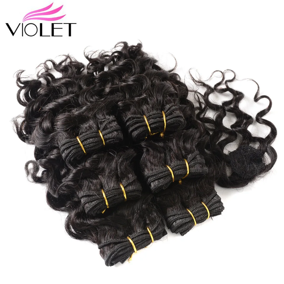 VIOLET Brazilian Human Hair Weave Bundles Deep Wave With Closure 8" Short Red/Black/Blonde Remy Hair Weaves With Closure
VIOLET Brazilian Human Hair Weave Bundles Deep Wave With Closure 8" Short Red/Black/Blonde Remy Hair Weaves With Closure