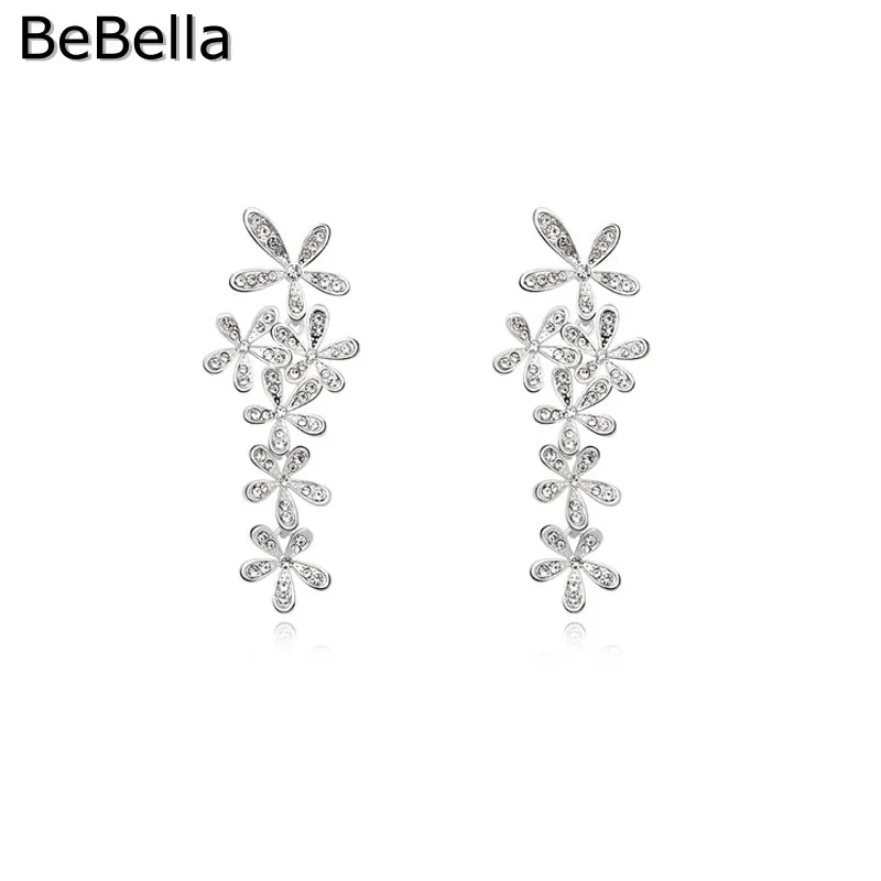 BeBella romantic flower shape pendant earrings for women made with Czech crystal for girls Christmas gift
BeBella romantic flower shape pendant earrings for women made with Czech crystal for girls Christmas gift