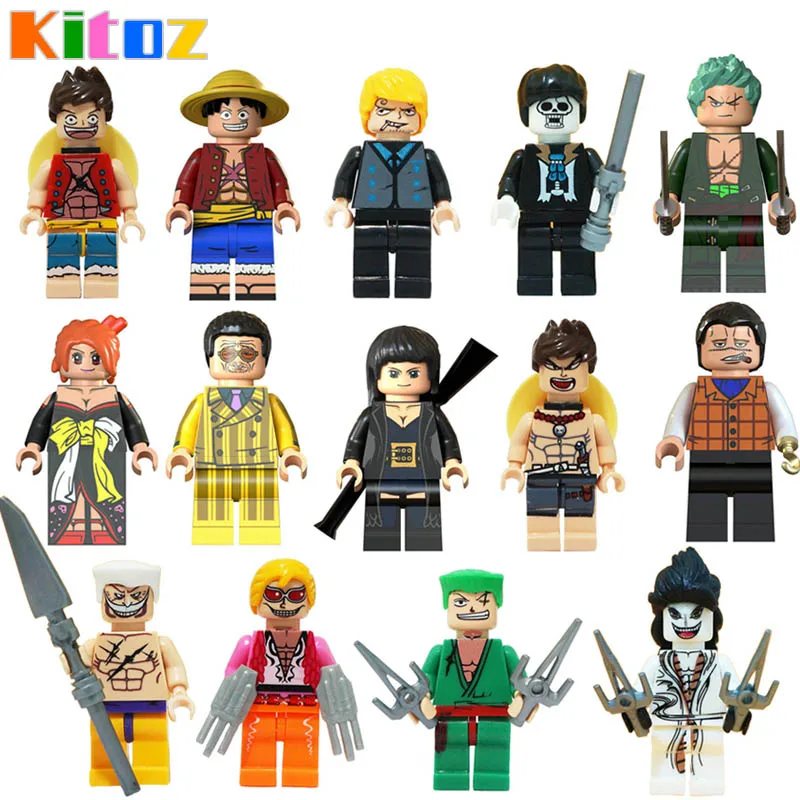 Japan Anime One Piece Luffy Sanji Nami Roronoa Zoro Robin Brook Edward Caeser Toy Figure Building Block Compatible with lego
Japan Anime One Piece Luffy Sanji Nami Roronoa Zoro Robin Brook Edward Caeser Toy Figure Building Block Compatible with lego