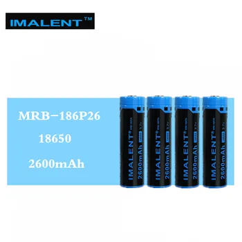 

4pcs IMALENT MRB-186P26 18650 2600mAh 3.7v li-ion rechargeable battery high performance for high drain led flashlights