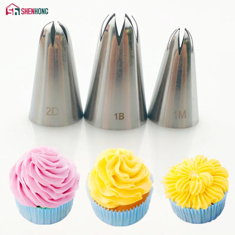 SHENHONG 3PCS Rose Cream Icing Piping Tips Cake Decoration Set Pastry Nozzle Tool Sugarcraft Bakeware Cupcake Boquillas 2D 1M 1B
SHENHONG 3PCS Rose Cream Icing Piping Tips Cake Decoration Set Pastry Nozzle Tool Sugarcraft Bakeware Cupcake Boquillas 2D 1M 1B