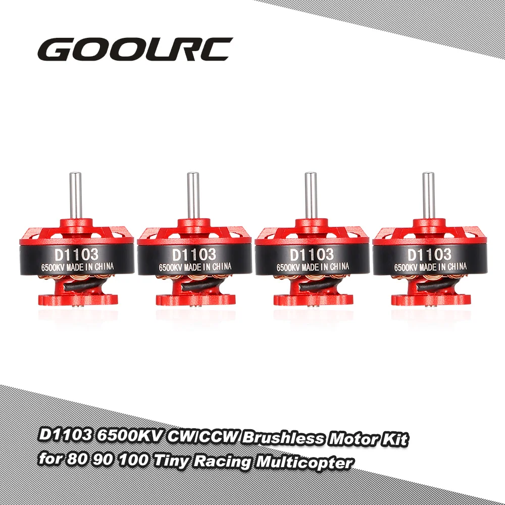 Original GoolRC D1103 6500KV Brushless Motor Kit for 80 90 100 Tiny Micro FPV Racing Quadcopter 
Original GoolRC D1103 6500KV Brushless Motor Kit for 80 90 100 Tiny Micro FPV Racing Quadcopter